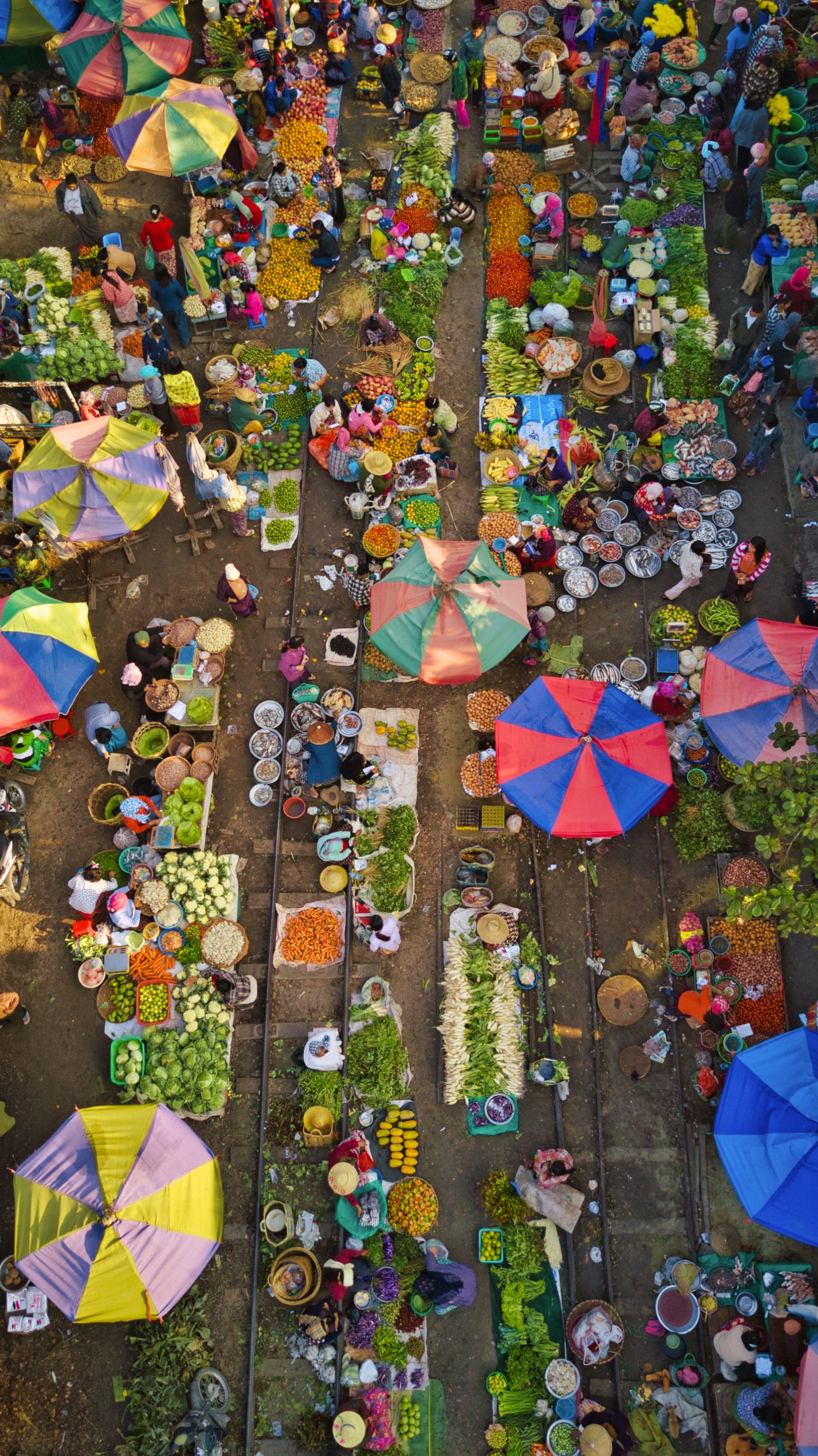 A street scene in Yangon, Myanmar