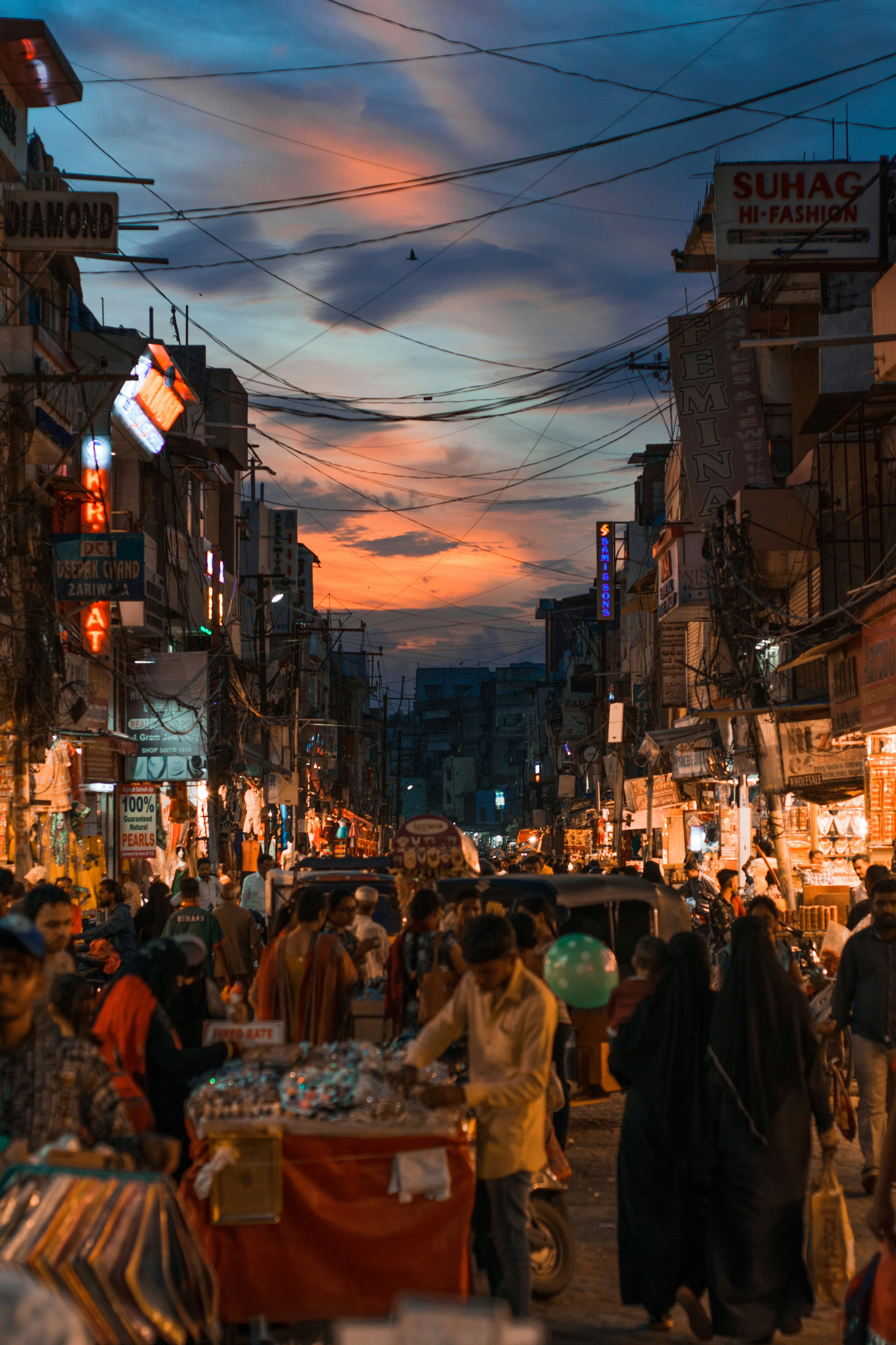 A street scene in India